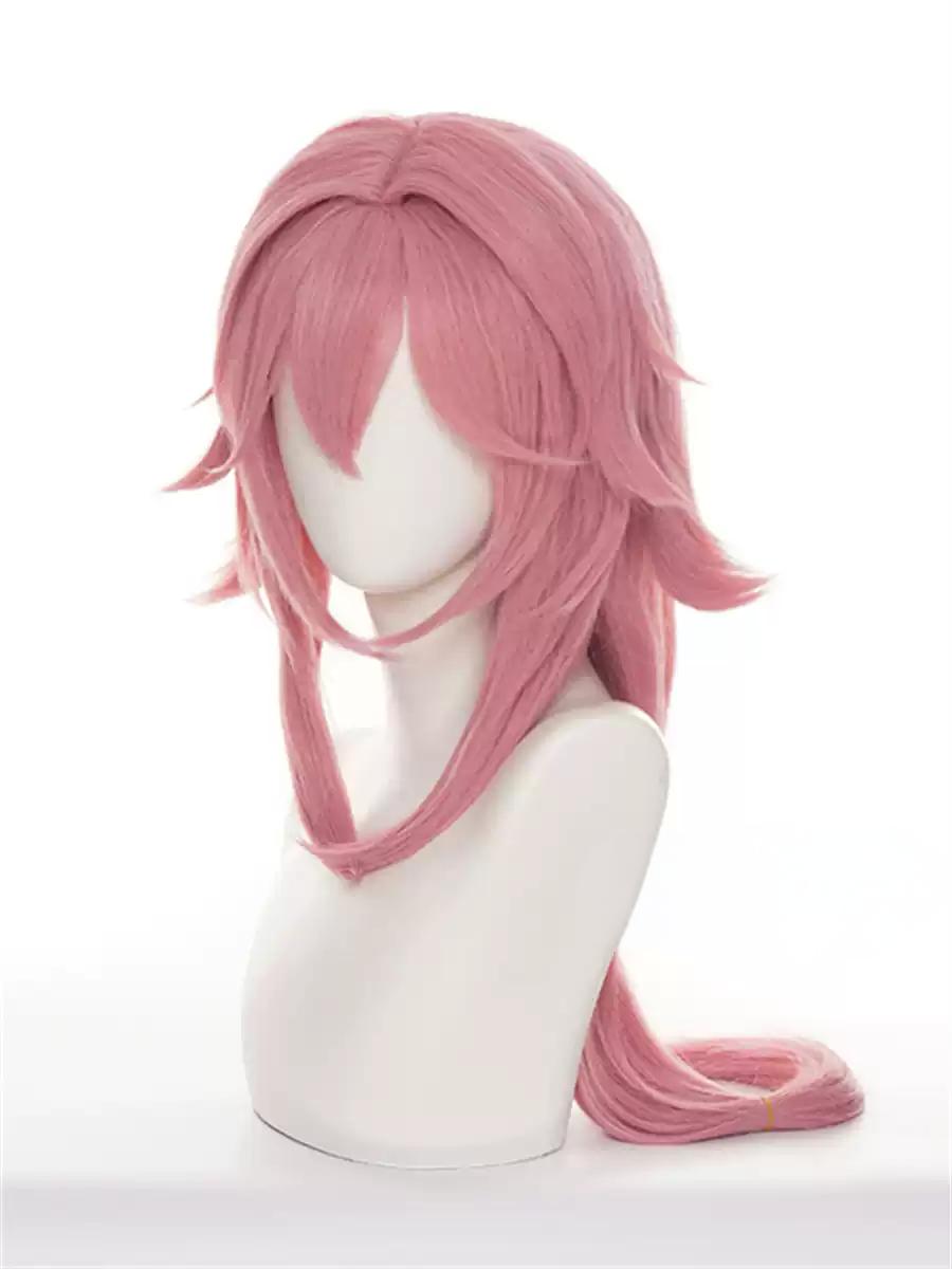 "Genshin Impact" Yae Miko COS wigs - styling style, no need to trim, long pink and purple hair, high temperature silk