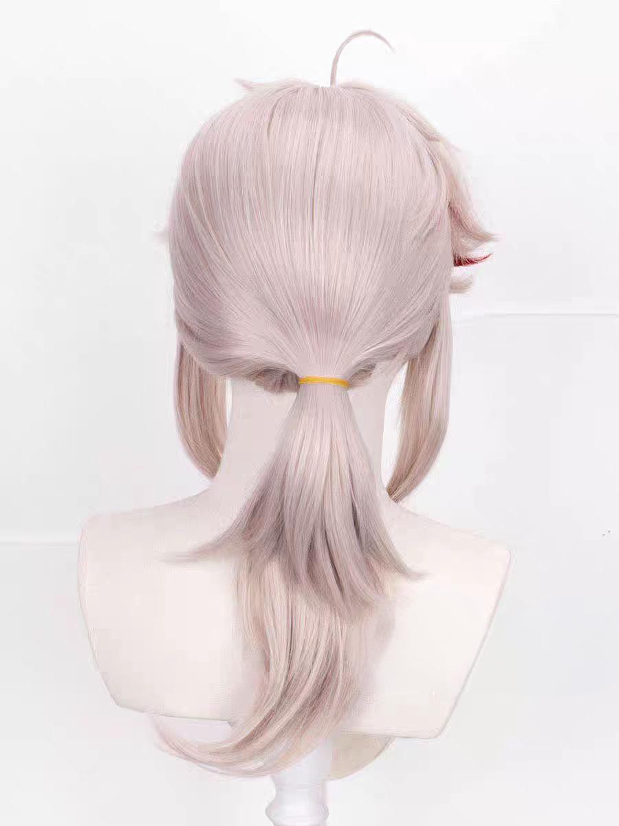 "Genshin Impact" Kazuha COS Wig - Styling style, no need to trim, white and gray gradient short hair, high temperature silk