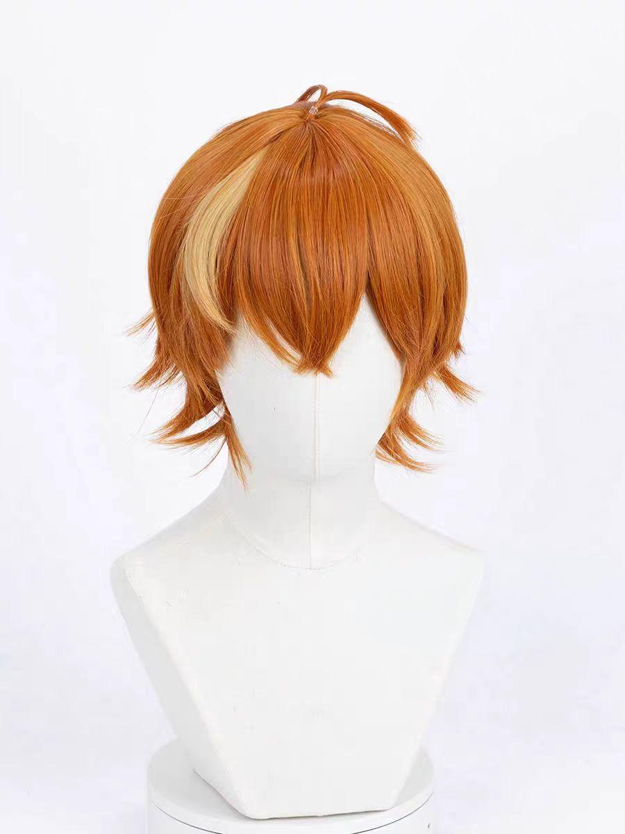 "Genshin Impact" Tartaglia / Childe COS Wig - Styling style, no trimming required, reddish brown short hair, high temperature silk