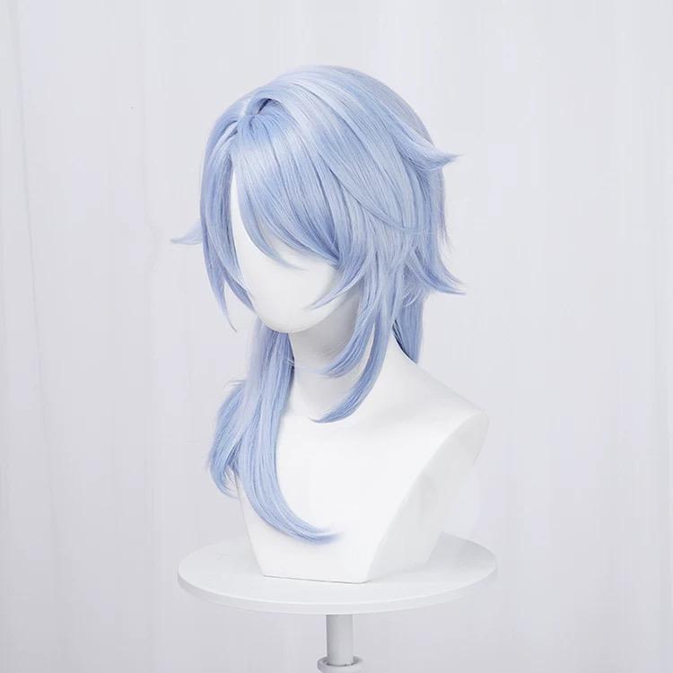 "Genshin Impact" Kamisato Ayaka COS wig - styling style, no trimming required, blue and white long hair, high temperature silk