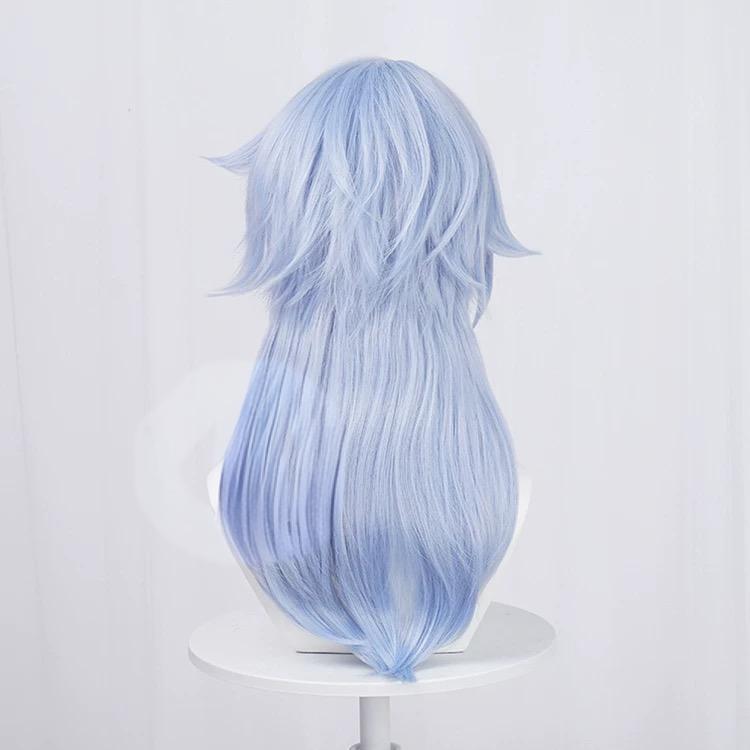 "Genshin Impact" Kamisato Ayaka COS wig - styling style, no trimming required, blue and white long hair, high temperature silk