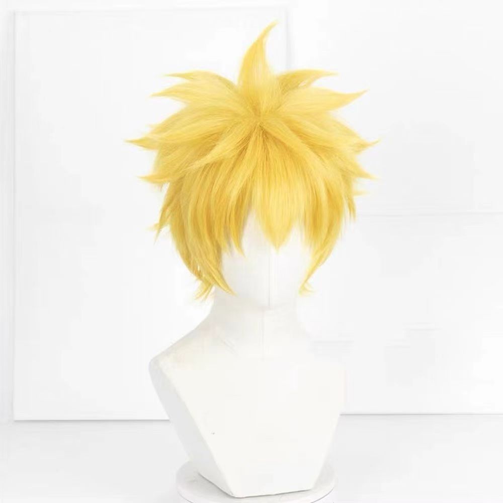 "Naruto" Uzumaki Naruto COS Wig - Styling style, no need to trim, short blond hair, high temperature wire